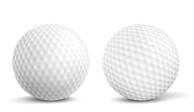 ゴルフボール分離現実的なベクトルイラスト 無料のベクター