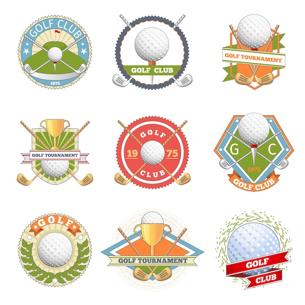 Free Vector | Golf club logo set. golf labels and badges. logotype ...