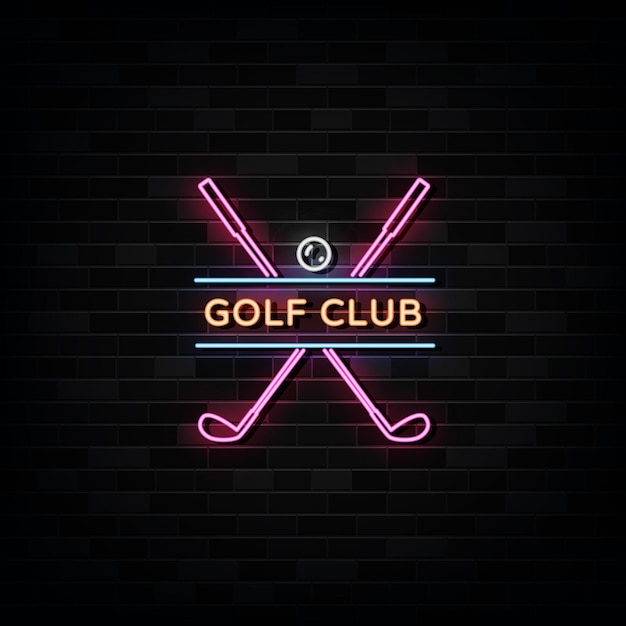 Premium Vector Golf Club Neon Signs Design Template