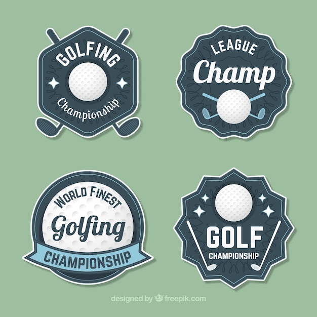 Free Vector | Golf labels collection in vintage style