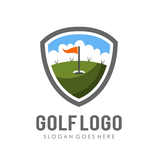 Premium Vector Golf logo design template