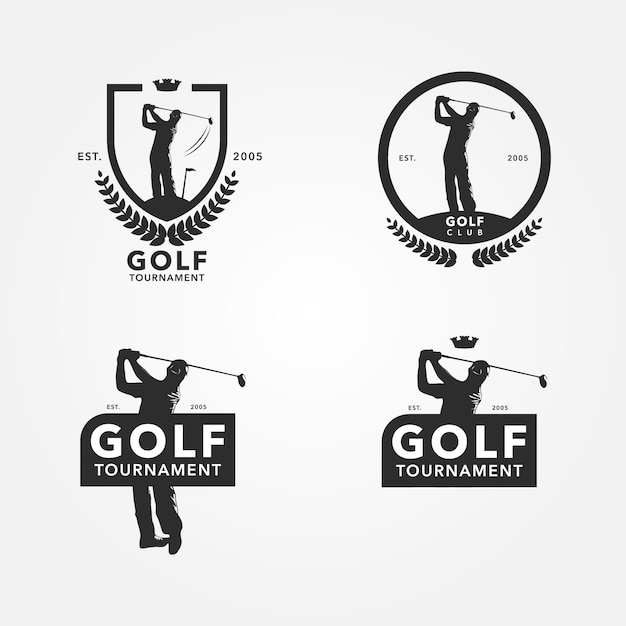 ゴルフロゴデザイン 無料のベクター