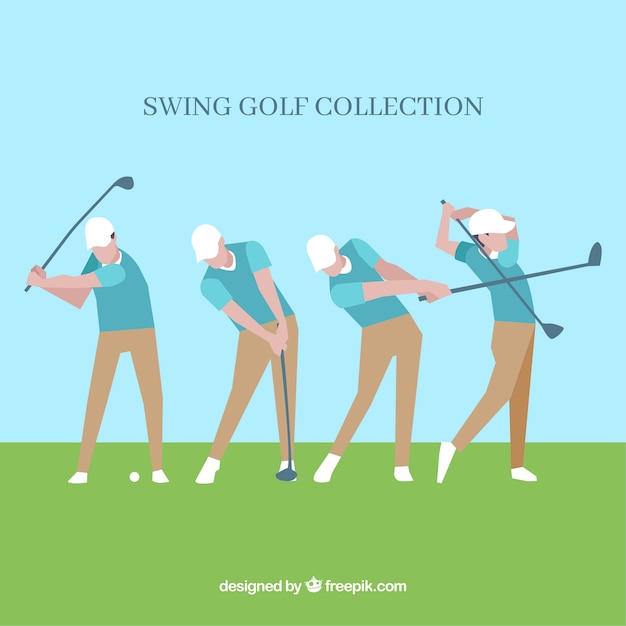 Golf Swing Collection In Steps Stock Images Page Everypixel