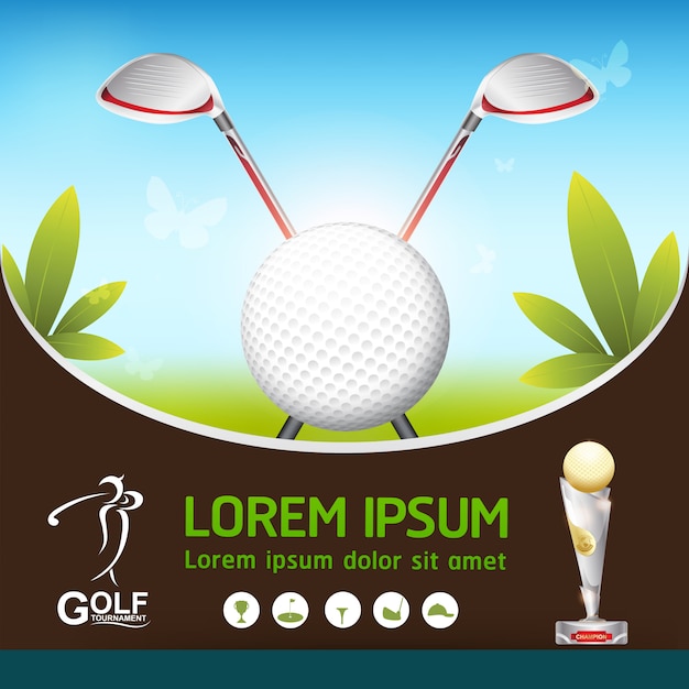 Premium Vector Golf template