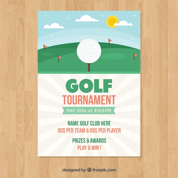 Golf tournament poster template