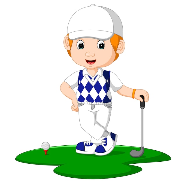 Premium Vector Golfer man cartoon