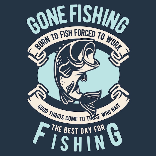 Download Gone fishing | Premium Vector