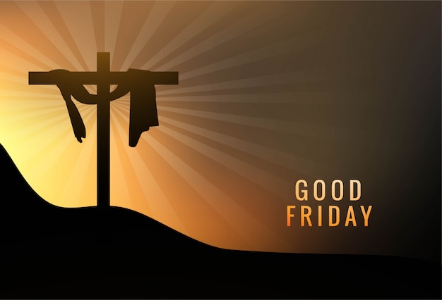 Good Friday Background Concept With Illustration Of Jesus Cross