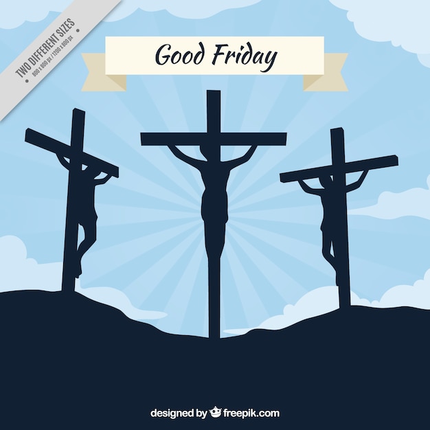 Free Vector | Good friday background with backlit illustration