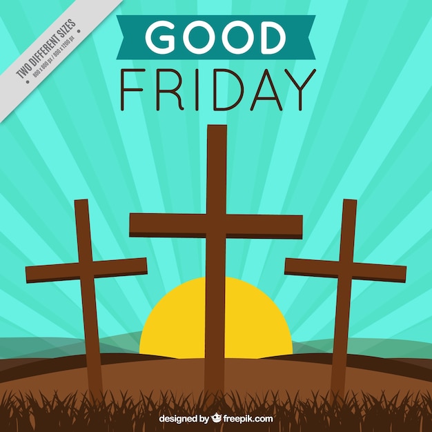 Good Friday background with crosses