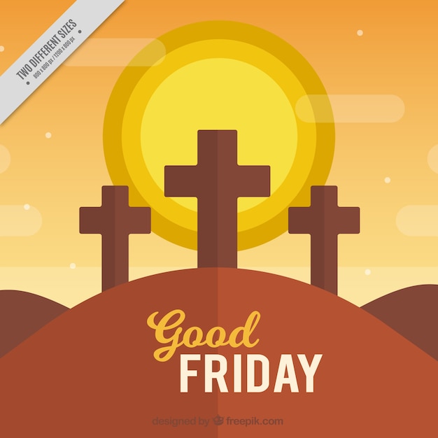 Good Friday evening background in flat design Vector | Free Download