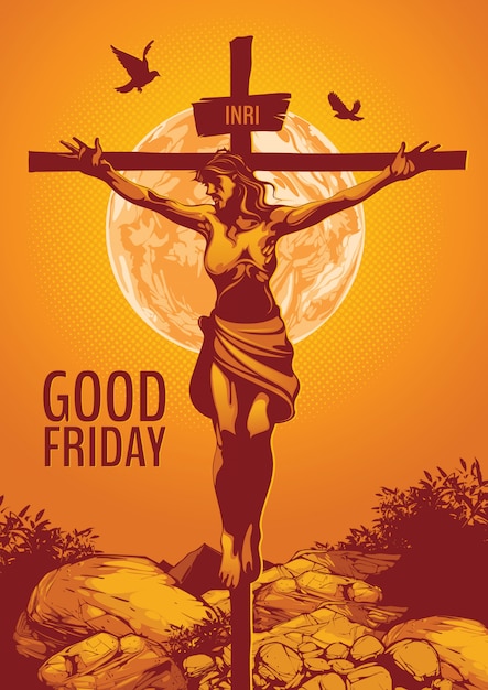 Premium Vector | Good friday, illustration of jesus christ crucifixion.
