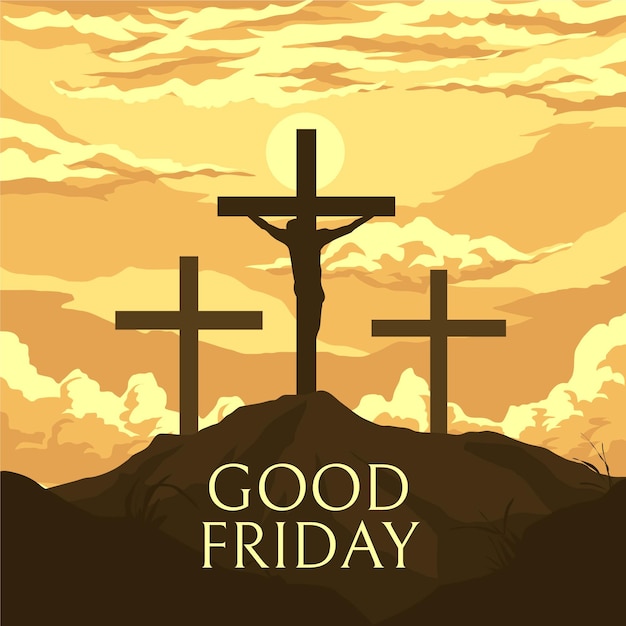 Free Vector | Good friday illustration with crosses