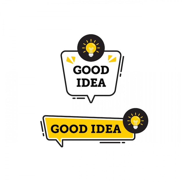 Download Free Good Idea Vector Logo Icon Or Symbol Set With Black Yellow Line Use our free logo maker to create a logo and build your brand. Put your logo on business cards, promotional products, or your website for brand visibility.