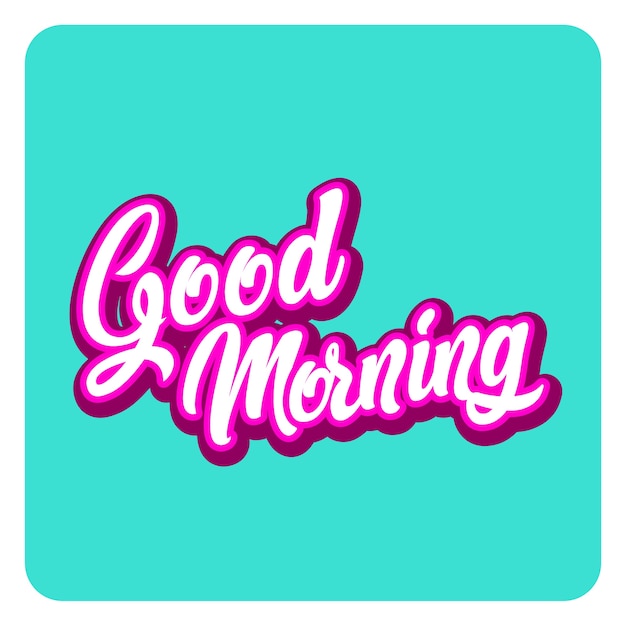 Premium Vector | Good morning template banner lettering words