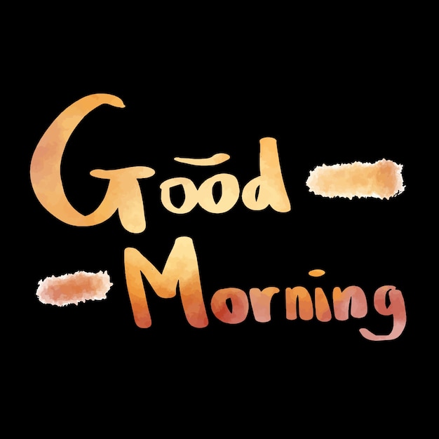 Free Vector | Good morning watercolor text