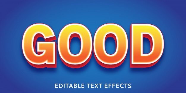 premium-vector-good-text-3d-style-editable-text-effect