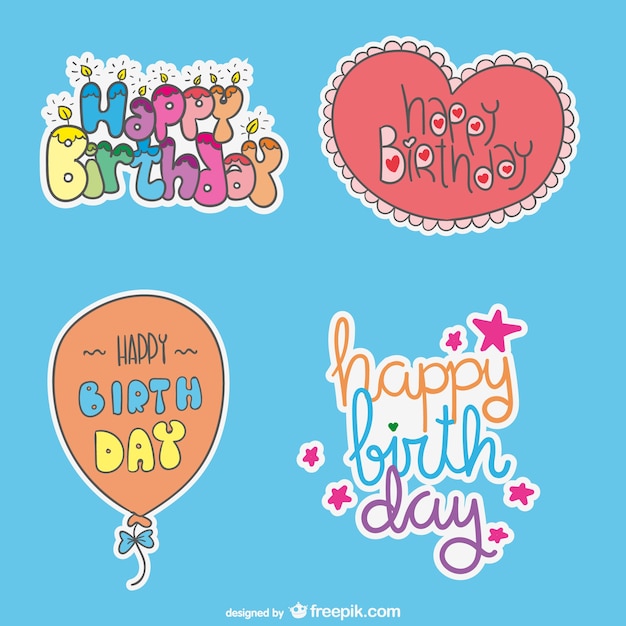 Download Good wishes for birthdays | Free Vector