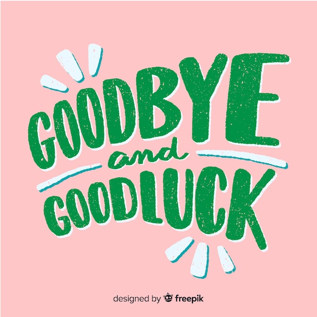 Goodbye capital letters lettering background Vector | Free Download