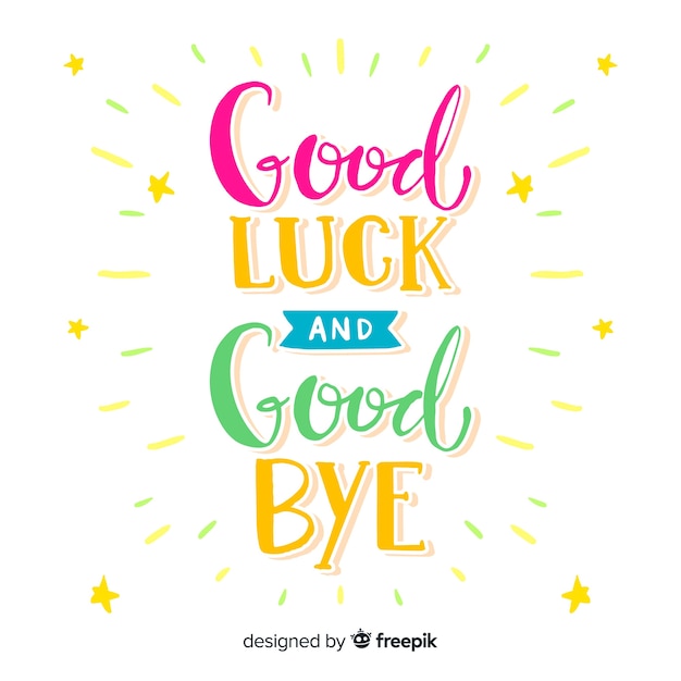 Free Vector | Goodbye colorful text background