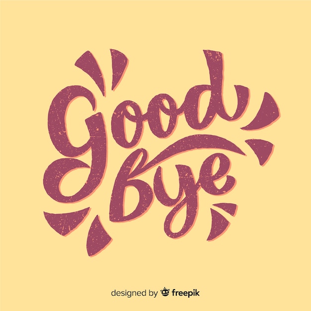 Free Vector | Goodbye lettering background