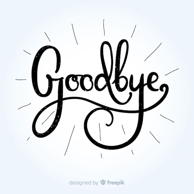 Goodbye lettering background | Free Vector