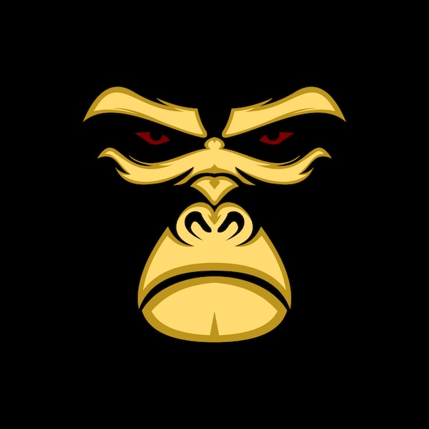 Gorilla face illustration | Premium Vector