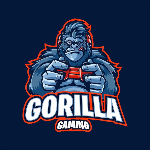 Premium Vector | Gorilla gaming mascot logo illustration