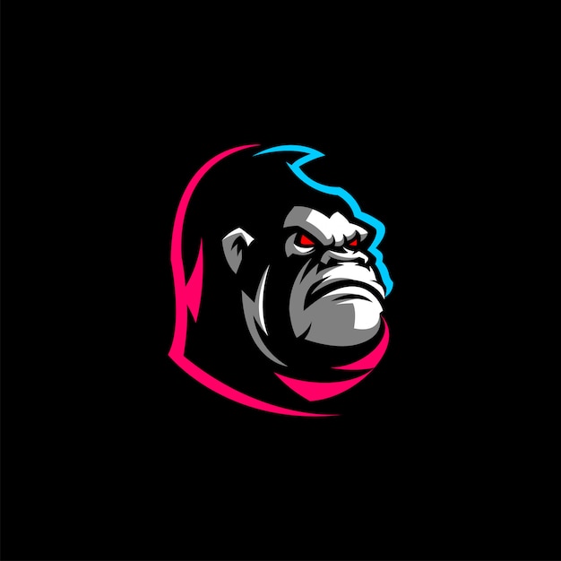 Premium Vector | Gorilla head logo design