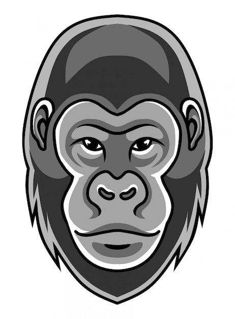 Premium Vector | Gorilla head mascot logo