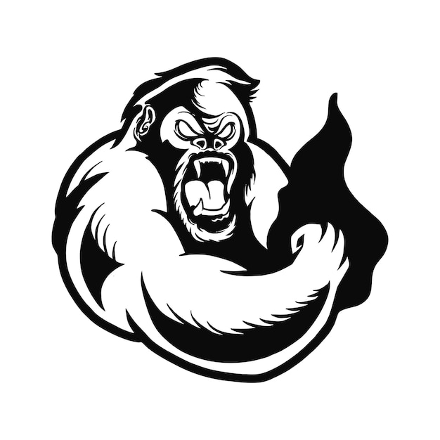 Premium Vector | Gorilla kong character vector illustration tshirt design