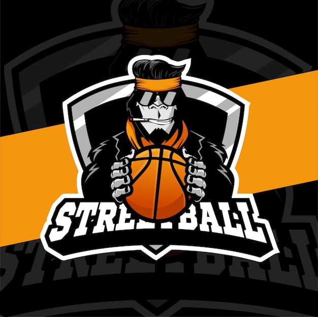 Download Free Gorilla Mascot Basketball Sport Logo Design Premium Vector Use our free logo maker to create a logo and build your brand. Put your logo on business cards, promotional products, or your website for brand visibility.