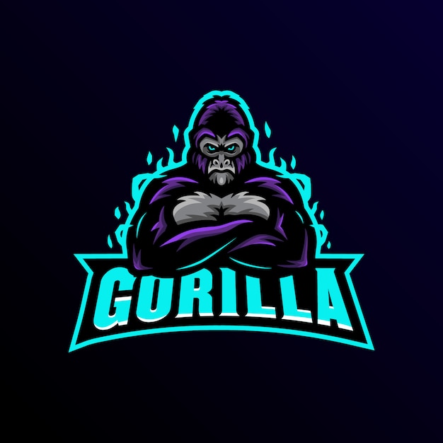 Download Free Gorilla Mascot Logo Esport Gaming Premium Vector Use our free logo maker to create a logo and build your brand. Put your logo on business cards, promotional products, or your website for brand visibility.