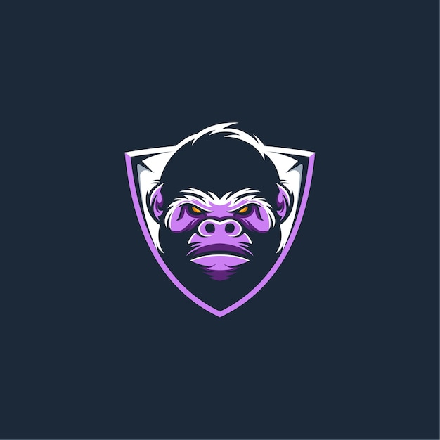 Premium Vector | Gorilla sports mascot logo template