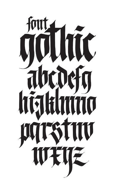 gothic tattoo letter fonts