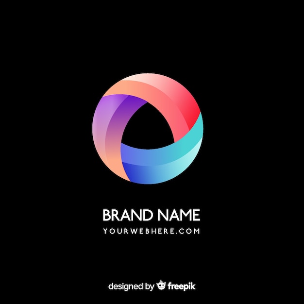 Gradient abstract logo template | Free Vector