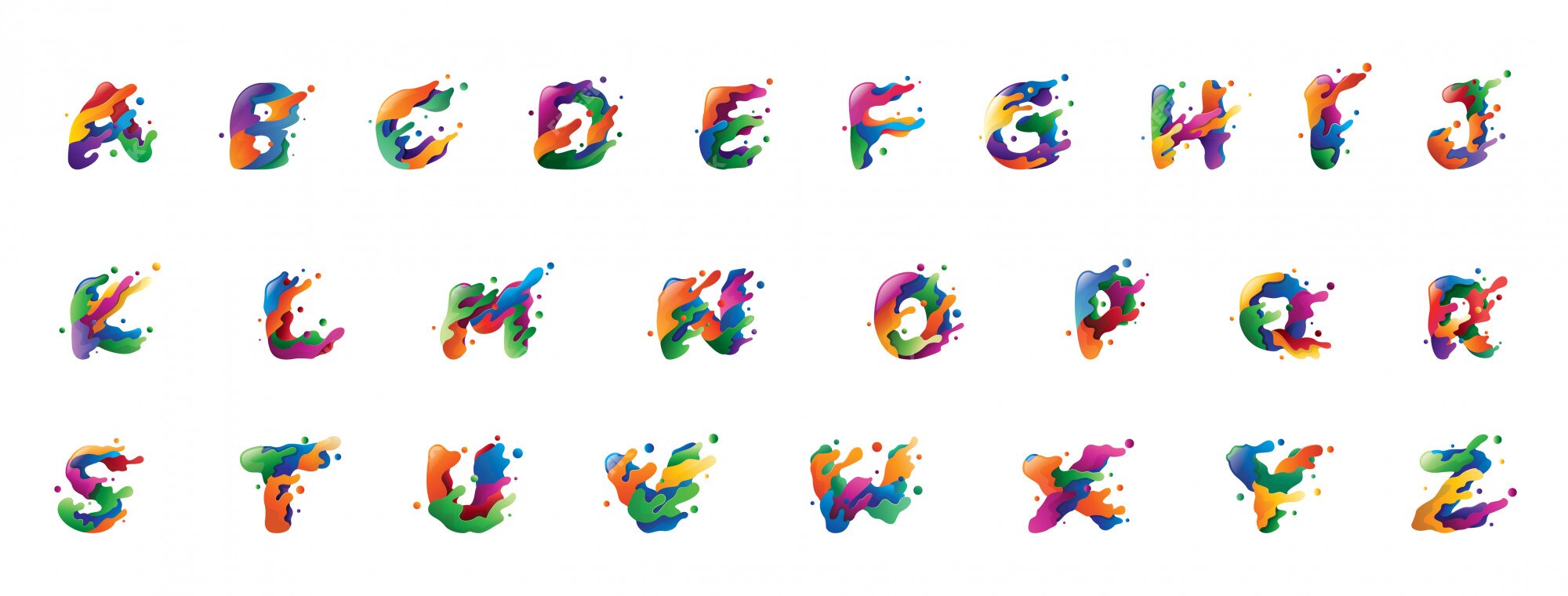 Premium Vector | Gradient alphabet for logos