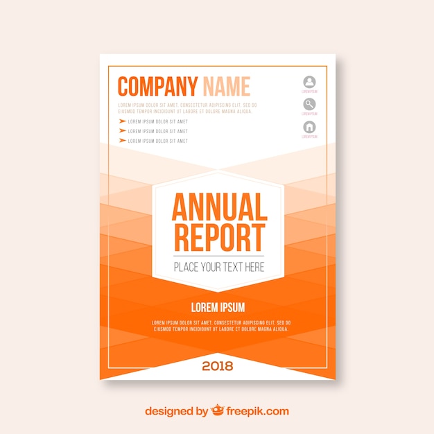 Free Vector | Gradient annual report cover template