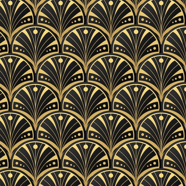 Free Vector | Gradient art deco pattern design