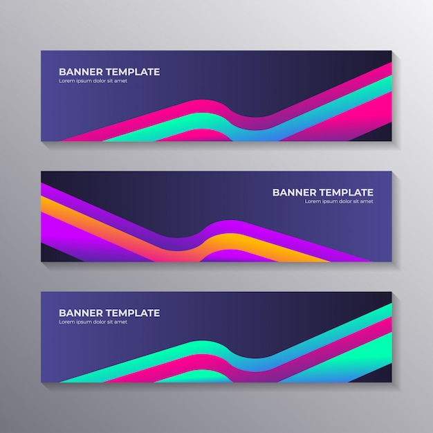 Premium Vector | Gradient banner templates