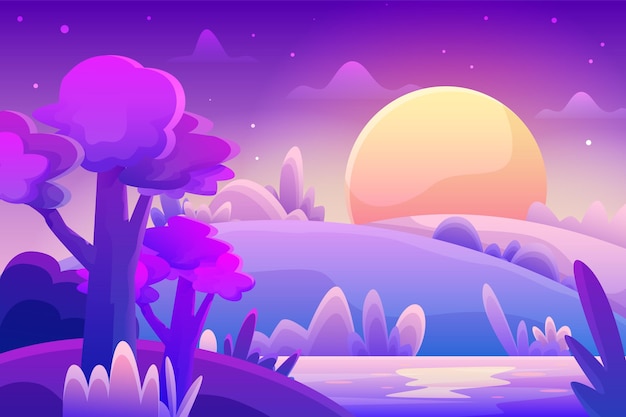 Free Vector | Gradient of beautiful landscape