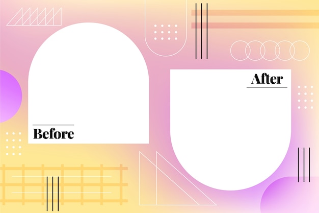 Free Vector | Gradient Before And After Wallpaper Template