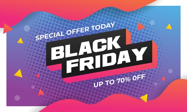 Premium Vector | Gradient black friday banner