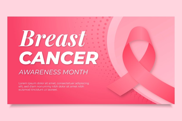 Premium Vector | Gradient breast cancer awareness month social media ...