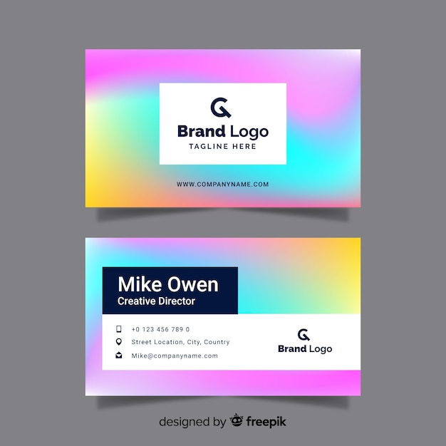 Free Vector | Gradient business card template