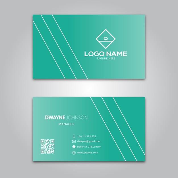 Premium Vector | Gradient business card template