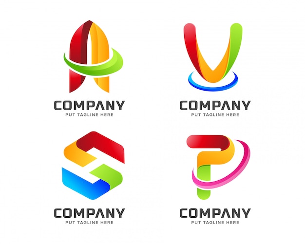 Download Free Gradient Business Colorful Rainbow Initial Logo Template With Use our free logo maker to create a logo and build your brand. Put your logo on business cards, promotional products, or your website for brand visibility.