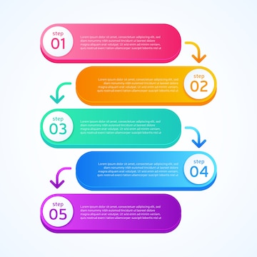 Free Vector | Gradient business infographic steps