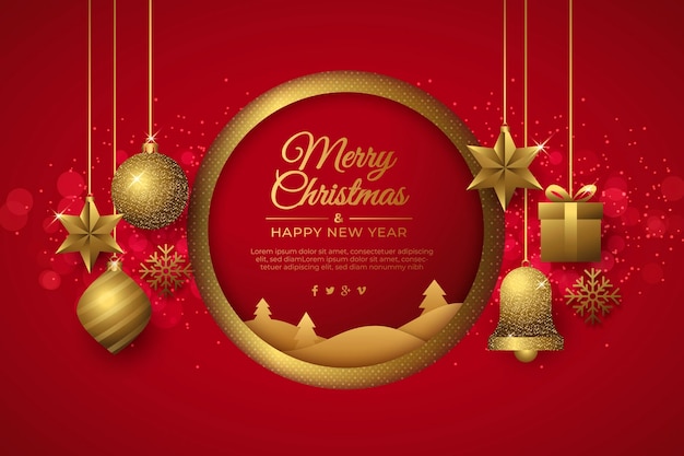 Gradient christmas background Free Vector