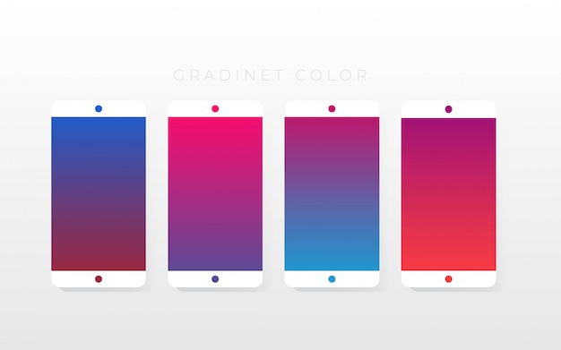 Gradient color collections pack Premium Vector